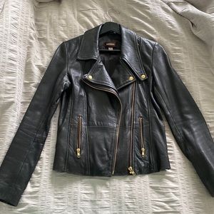 Danier leather moto style jacket- oversized
